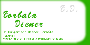 borbala diener business card